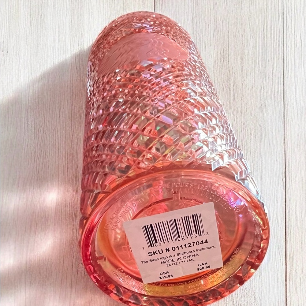 New~ Starbucks 2021 Winter Holiday Jeweled Tumbler Cold Cup 24oz Rose Gold - Picture 4 of 5